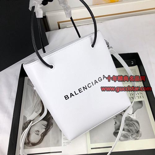 巴黎世家Mini纸袋包小购物袋BALEnCIAG迷你方形购物包