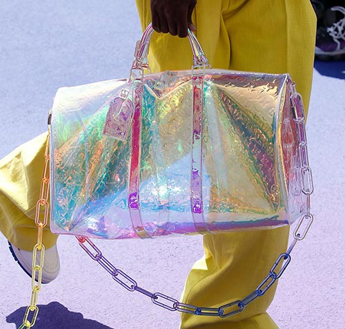 透明lv旅行袋_路易威登透明旅行包 2019色彩鲜艳的透明Keepall旅行袋