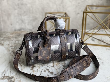 LOUIS VUITTON Monogram Chess Keepall Bandouliere 25 M20872