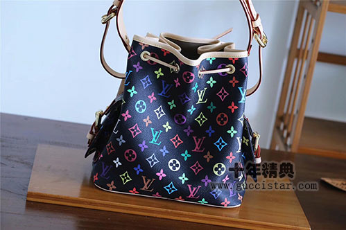 lv黑色三三彩黑彩大号Noe水桶包