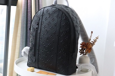 Louis Vuitton Armand Backpack In Black Monogram Seal Leather