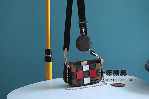 lv格子三件套 MULTI-POCHETTE ACCESSOIRES斜挎包M44813