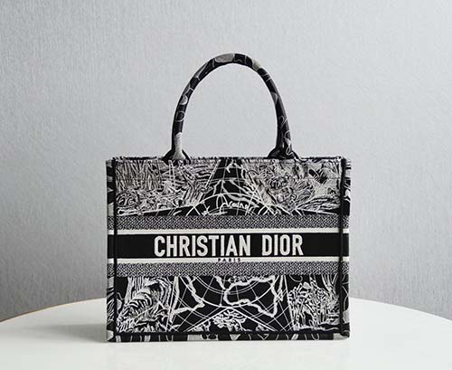 Dior Book Tote托特包可收纳各种日常用品 Around the World图案刺绣