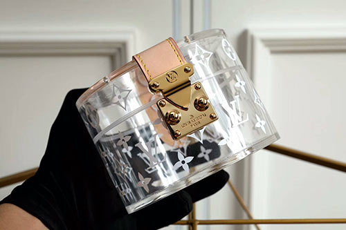 原单货路易威登限定款透明装饰盒lv化妆盒GI0203