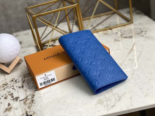 lv西装夹钱包系列 经典BRAZZA钱夹 M80592蓝色全皮