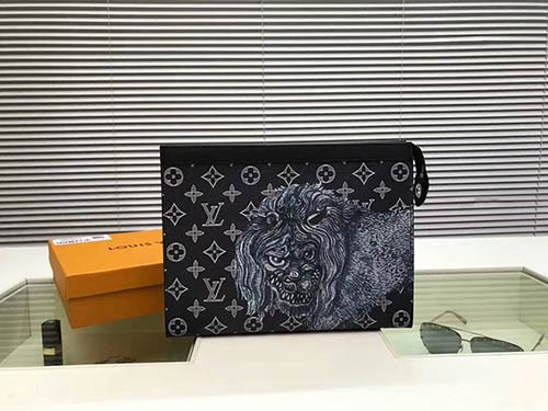 lv顶级原单货M66639黑色Pochette Voyage中号手袋